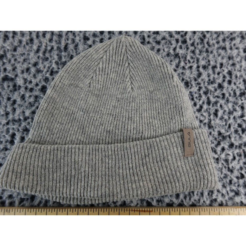 Bula Gray Knit Beanie Hat Warm‎ Cuffed Winter Ski Snowboard Casual